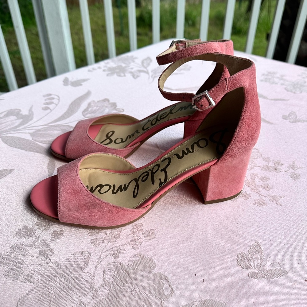 🆕Sam Edelman Suede Leather Heels Size 7